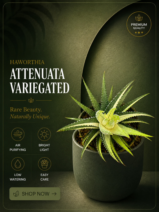 Haworthia Attenuata Variegated (Well rooted Plant)